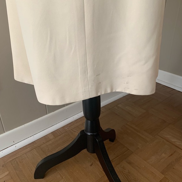 Vintage 60’s Tee-Ça Formal Winter Dress Ivory Rhinestones size sm 4-6 (no tag) - Picture 12 of 16